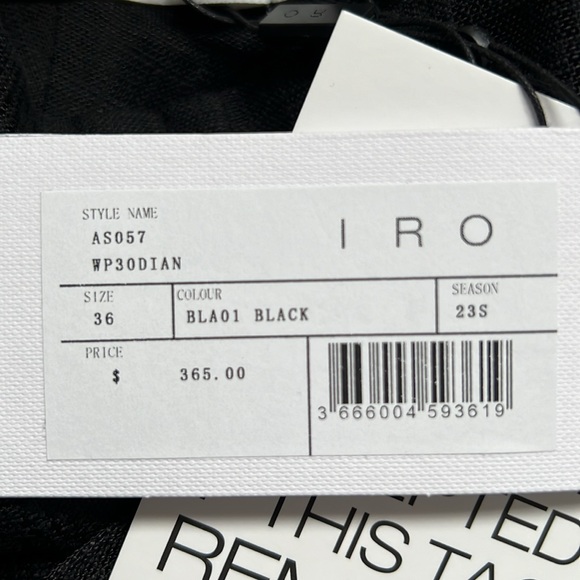 IRO- high waisted Black belted shorts, size 4/36, NWT! 🤩 - Picture 3 of 3